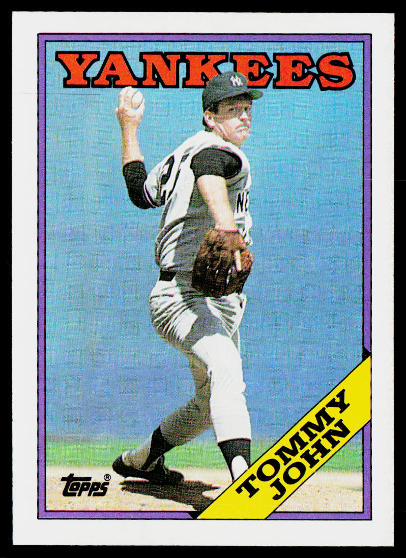 Tommy John 1988 Topps #611 New York Yankees