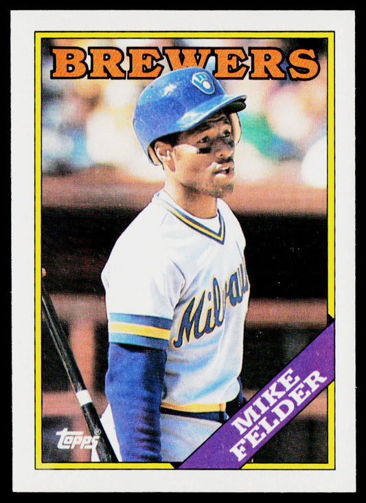 Mike Felder 1988 Topps #718 Milwaukee Brewers