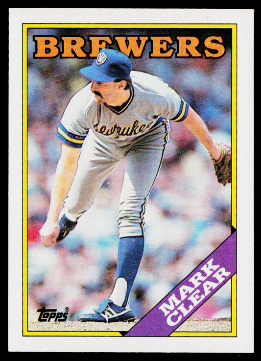 Mark Clear 1988 Topps #742 Milwaukee Brewers