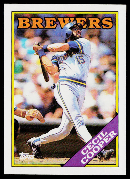 Cecil Cooper 1988 Topps Collector's Edition (Tiffany) #769 Milwaukee Brewers