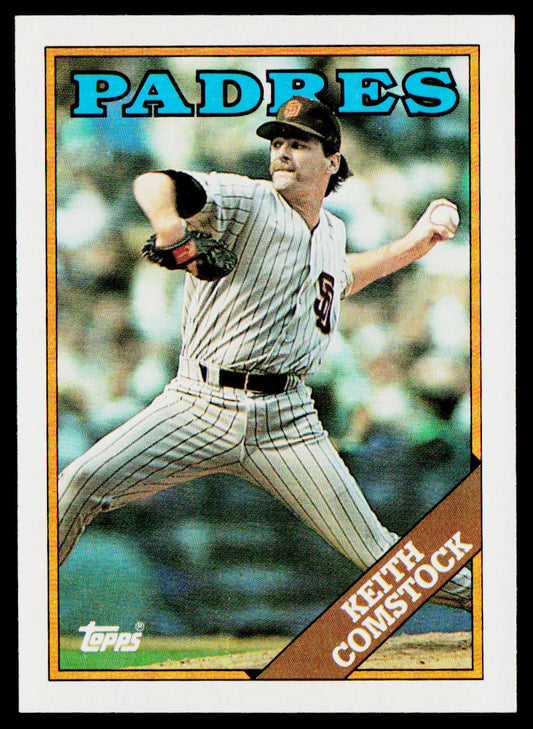 Keith Comstock 1988 Topps #778a RC "Padres" in white San Diego Padres