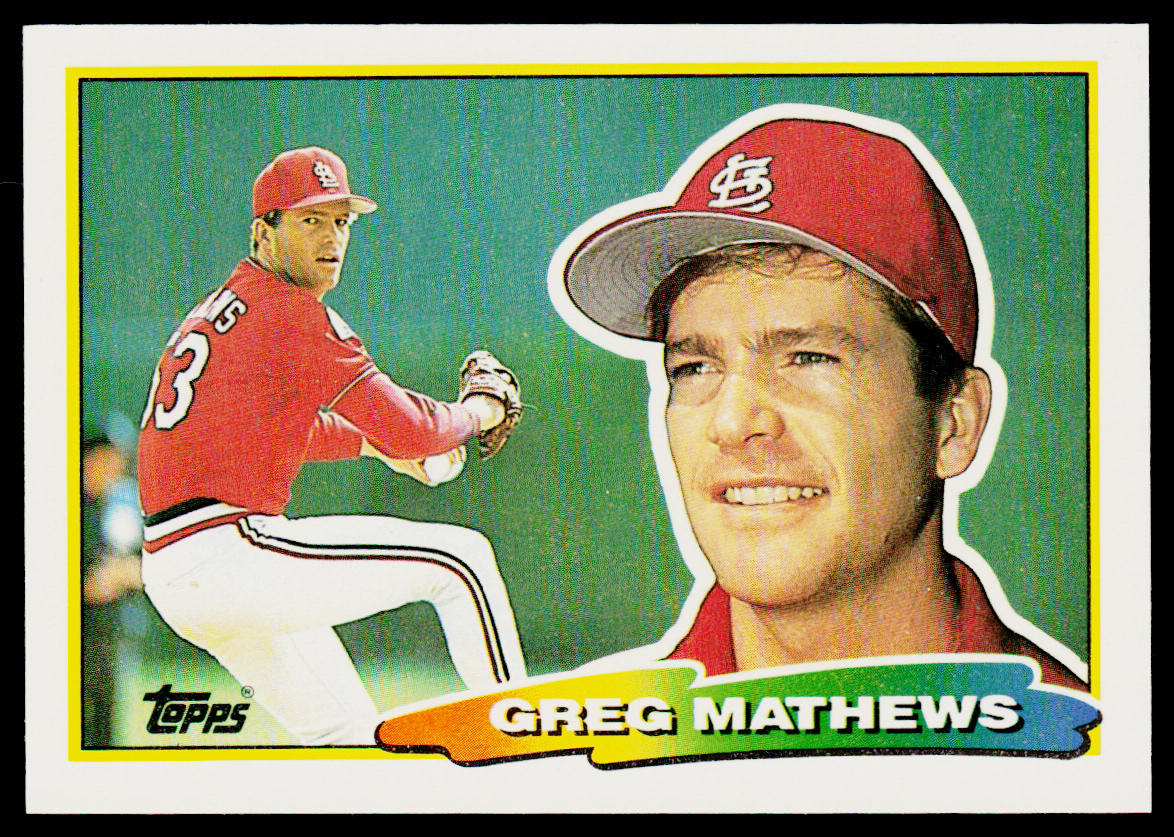 Greg Mathews 1988 Topps Big #177b St. Louis Cardinals