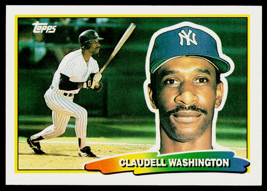Claudell Washington 1988 Topps Big #178 New York Yankees