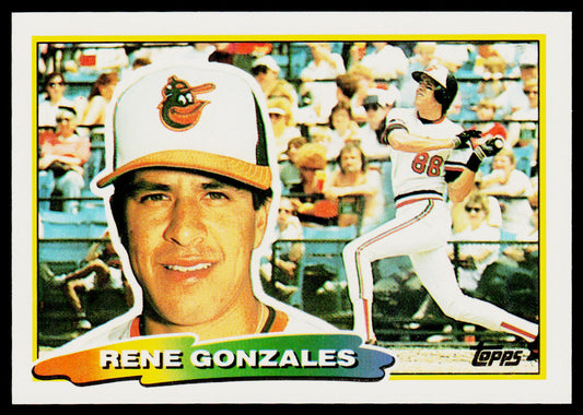 Rene Gonzales 1988 Topps Big #209a Baltimore Orioles