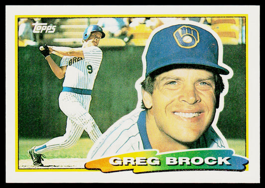 Greg Brock 1988 Topps Big #217a Milwaukee Brewers