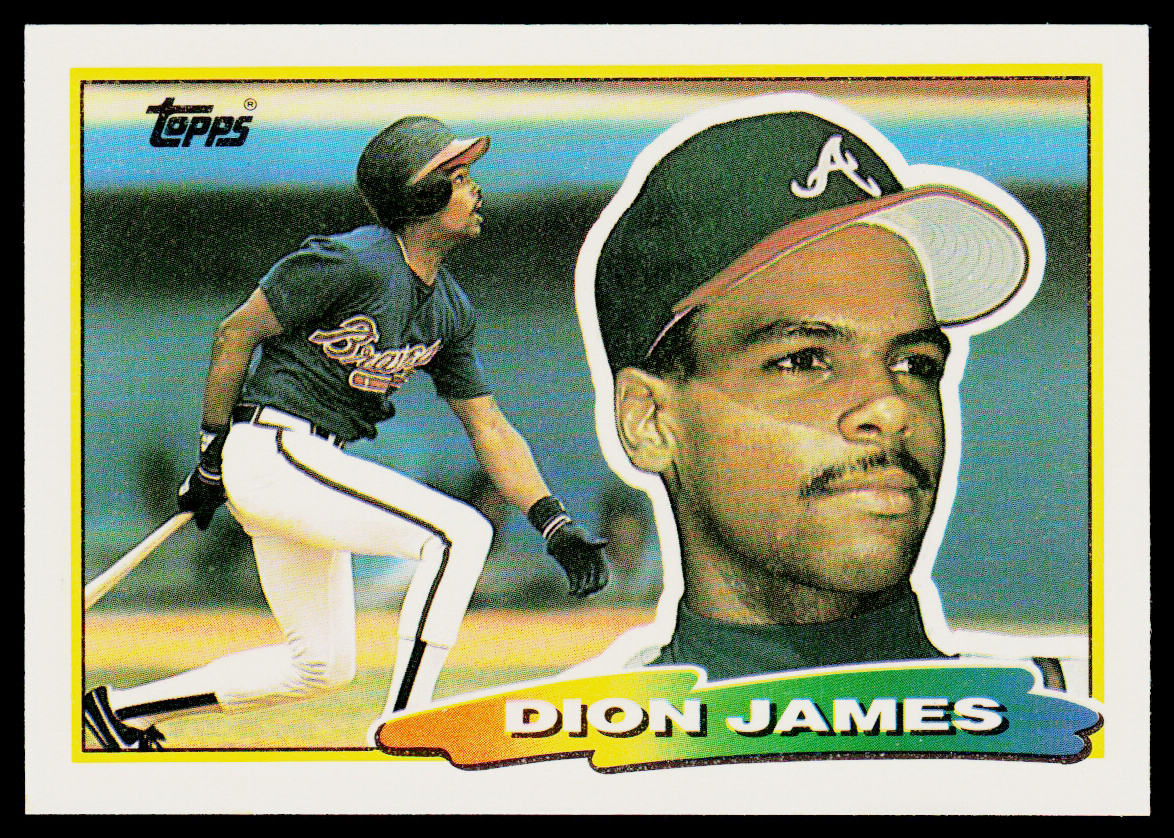 Dion James 1988 Topps Big #220a Atlanta Braves