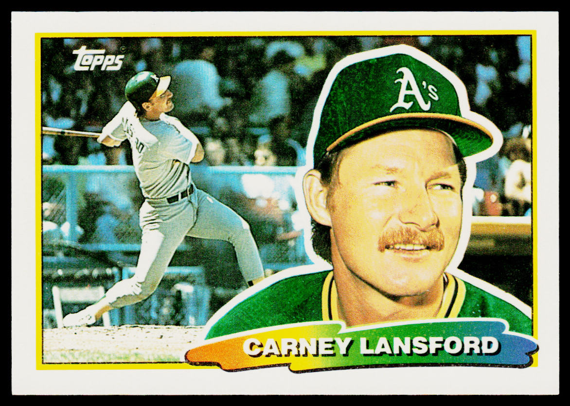 Carney Lansford 1988 Topps Big #221a Oakland Athletics