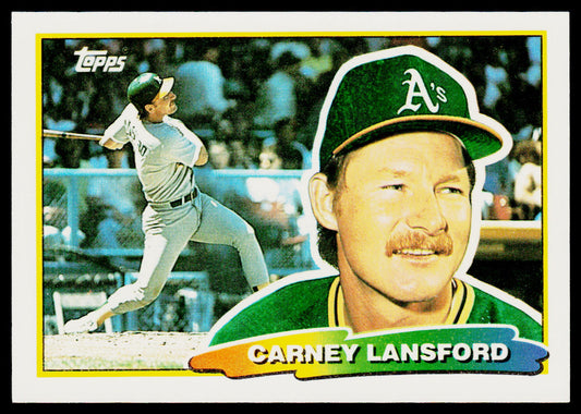 Carney Lansford 1988 Topps Big #221a Oakland Athletics