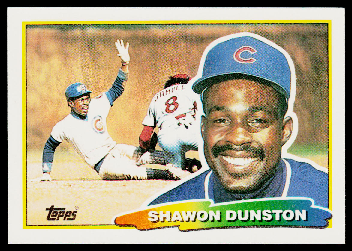 Shawon Dunston 1988 Topps Big #225a Chicago Cubs