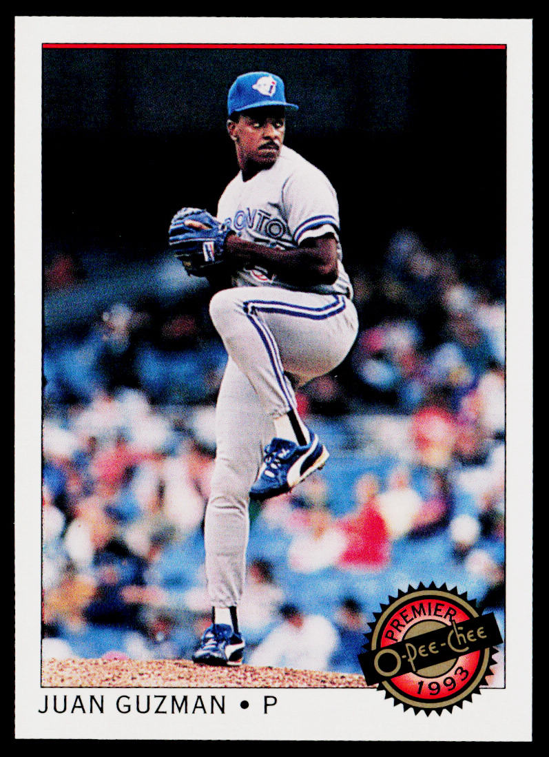 Juan Guzman 1993 O-Pee-Chee Premier #36 Toronto Blue Jays