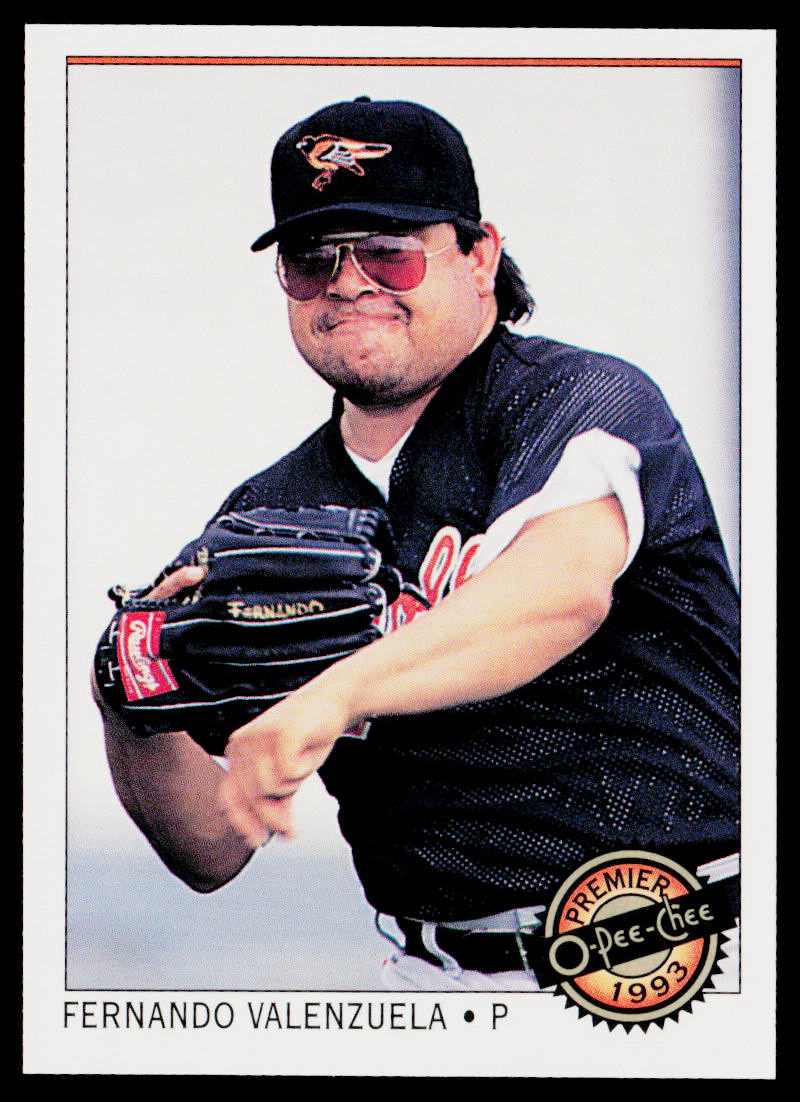 Fernando Valenzuela 1993 O-Pee-Chee Premier #47 Baltimore Orioles