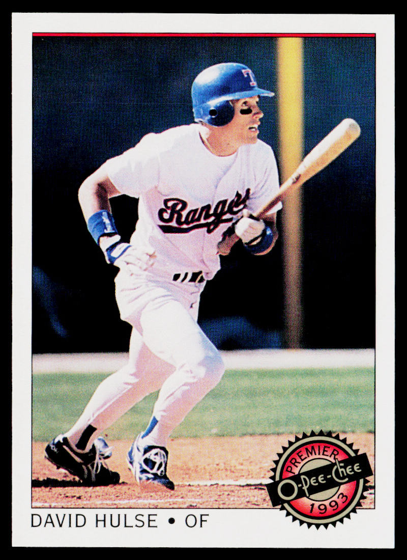 David Hulse 1993 O-Pee-Chee Premier #40 RC Texas Rangers