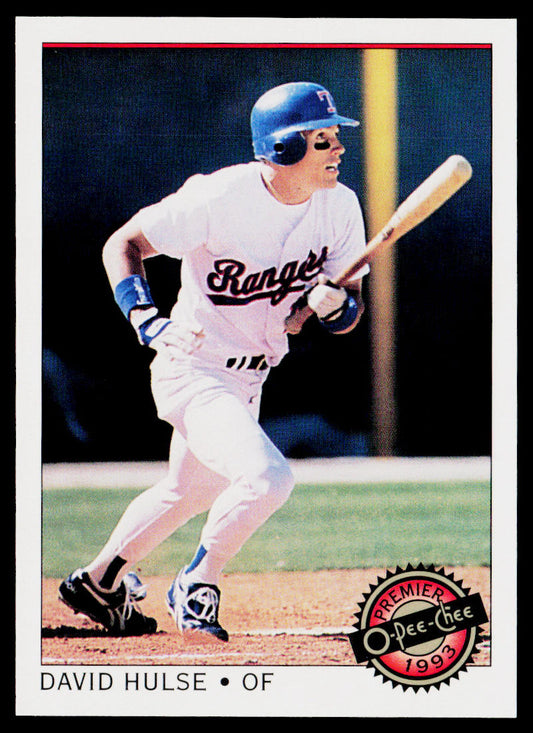 David Hulse 1993 O-Pee-Chee Premier #40 RC Texas Rangers