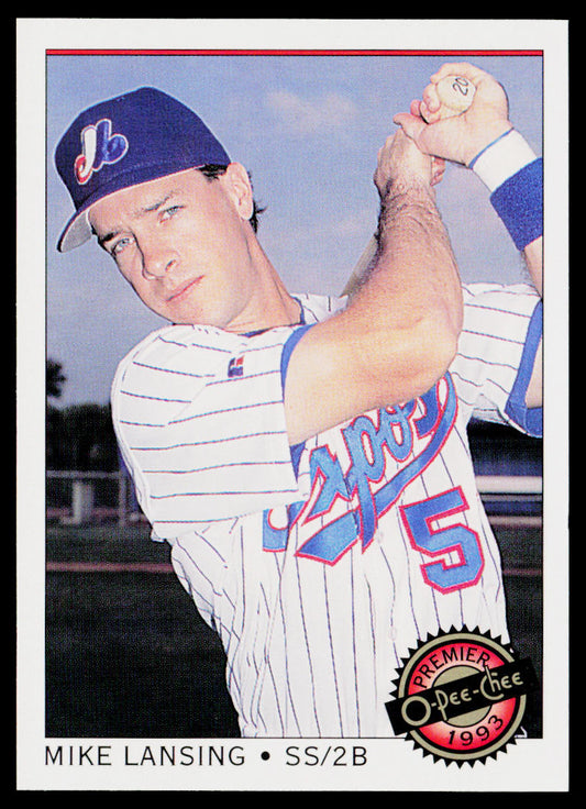 Mike Lansing 1993 O-Pee-Chee Premier #82 RC Montreal Expos