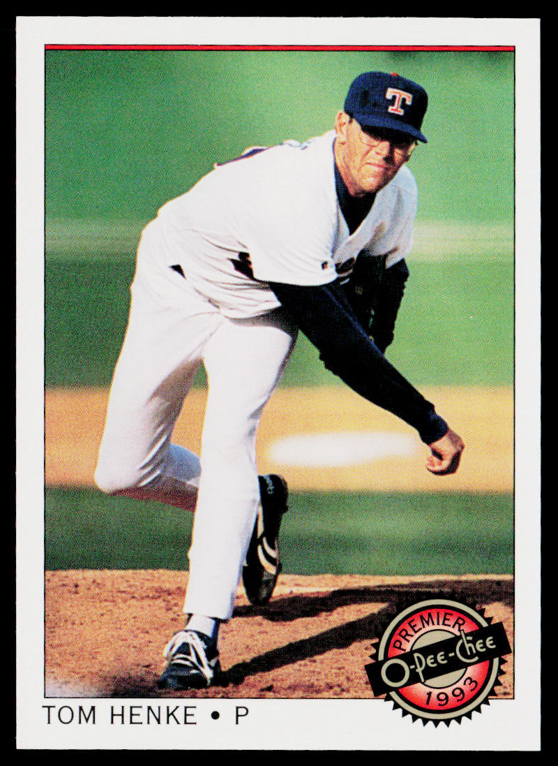 Tom Henke 1993 O-Pee-Chee Premier #77 Texas Rangers