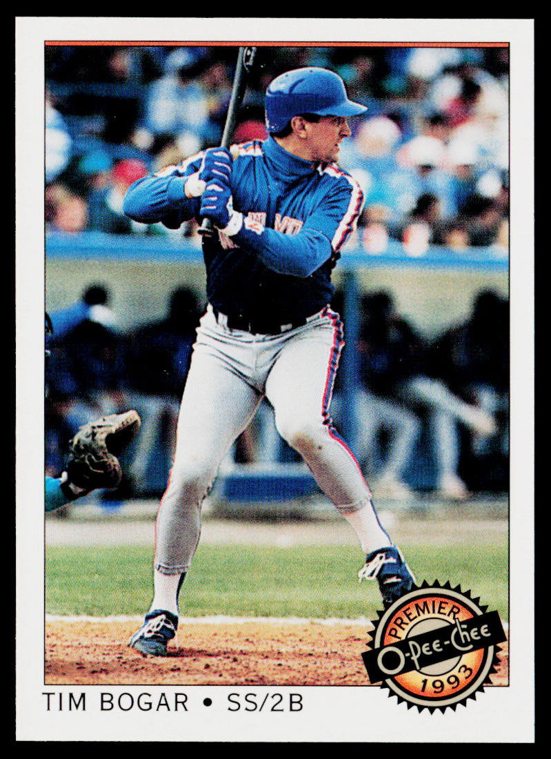 Tim Bogar 1993 O-Pee-Chee Premier #108 RC New York Mets