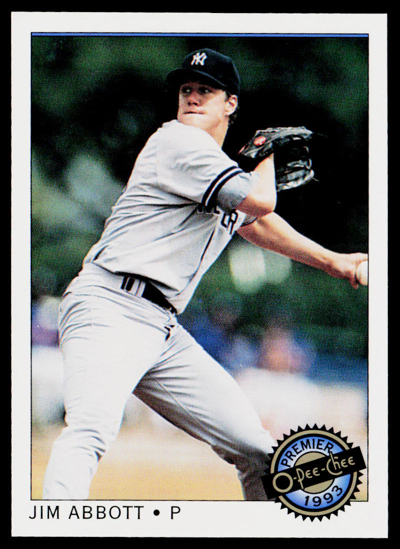 Jim Abbott 1993 O-Pee-Chee Premier #130 New York Yankees