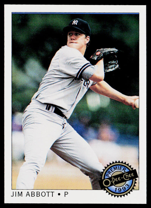 Jim Abbott 1993 O-Pee-Chee Premier #130 New York Yankees