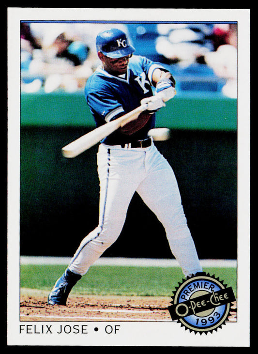 Felix Jose 1993 O-Pee-Chee Premier #128 Kansas City Royals
