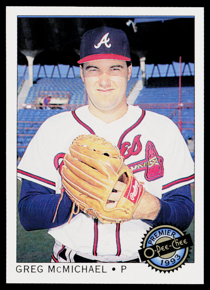 Greg McMichael 1993 O-Pee-Chee Premier #127 RC Atlanta Braves