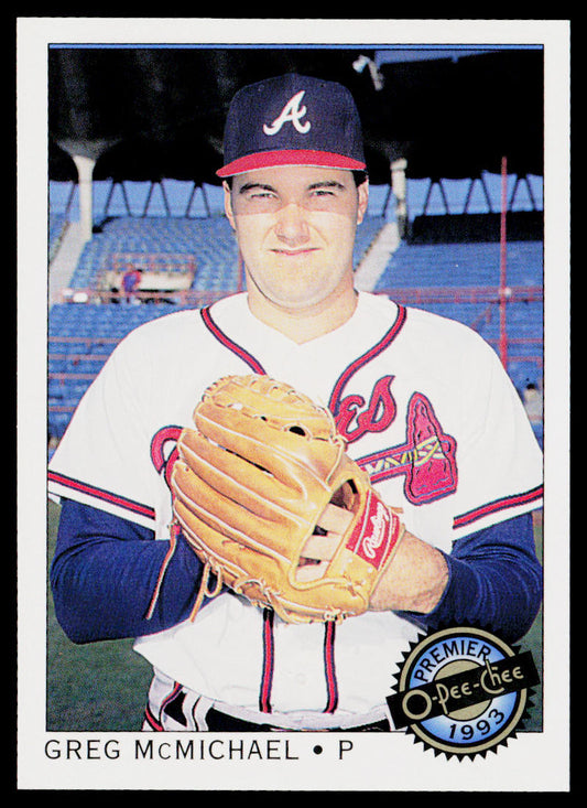 Greg McMichael 1993 O-Pee-Chee Premier #127 RC Atlanta Braves