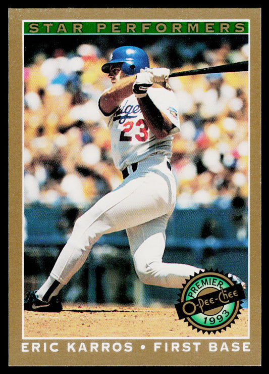 Eric Karros 1993 O-Pee-Chee Premier Star Performers #8 Los Angeles Dodgers