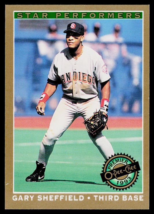 Gary Sheffield 1993 O-Pee-Chee Premier Star Performers #6 San Diego Padres