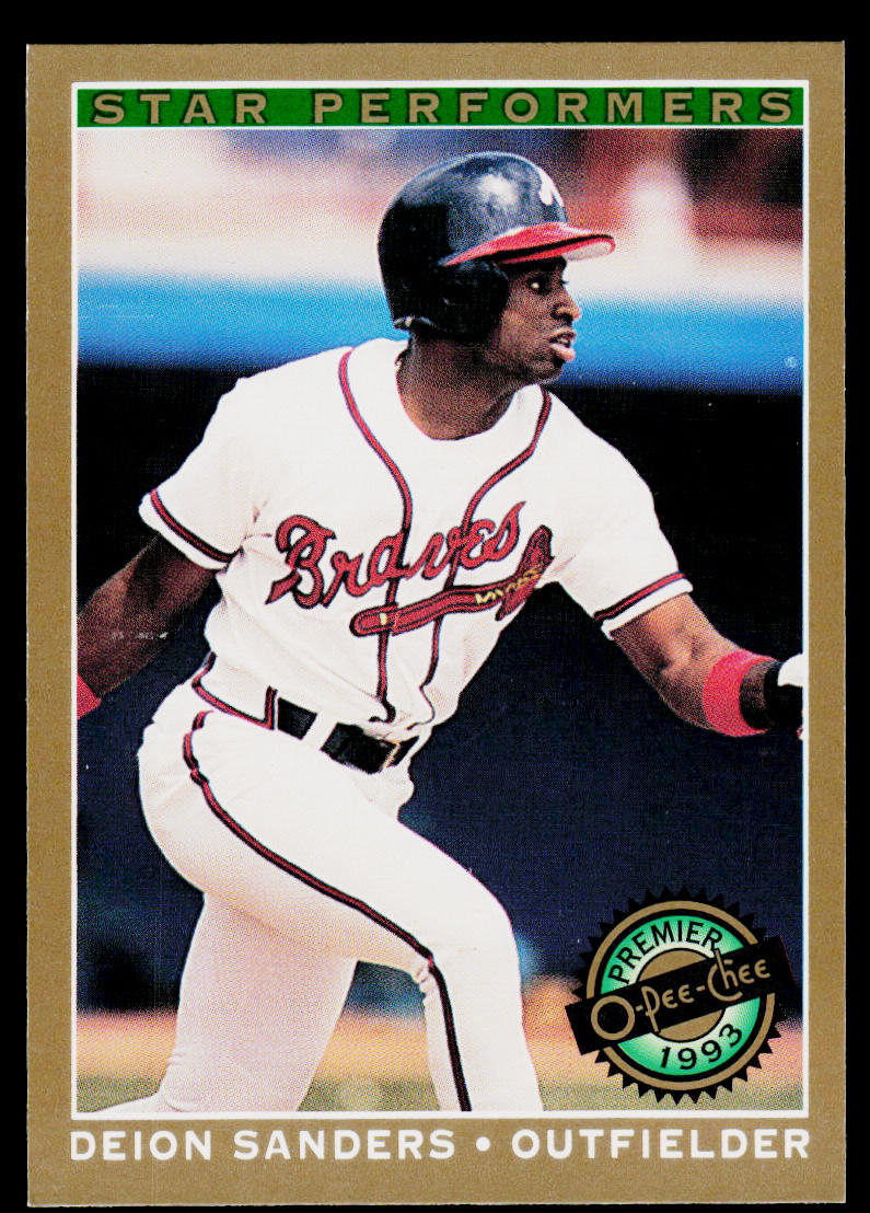 Deion Sanders 1993 O-Pee-Chee Premier Star Performers #10 Atlanta Braves