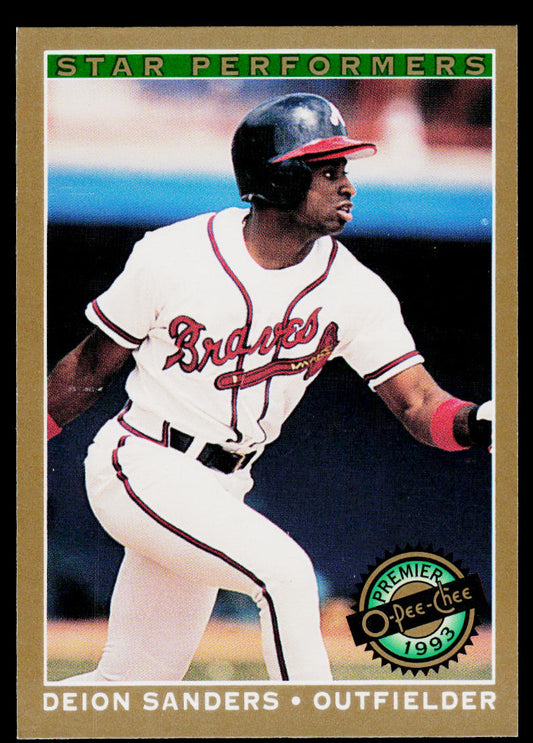 Deion Sanders 1993 O-Pee-Chee Premier Star Performers #10 Atlanta Braves
