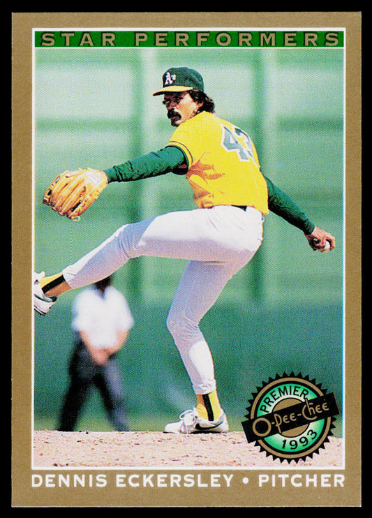 Dennis Eckersley 1993 O-Pee-Chee Premier Star Performers #22 Oakland Athletics