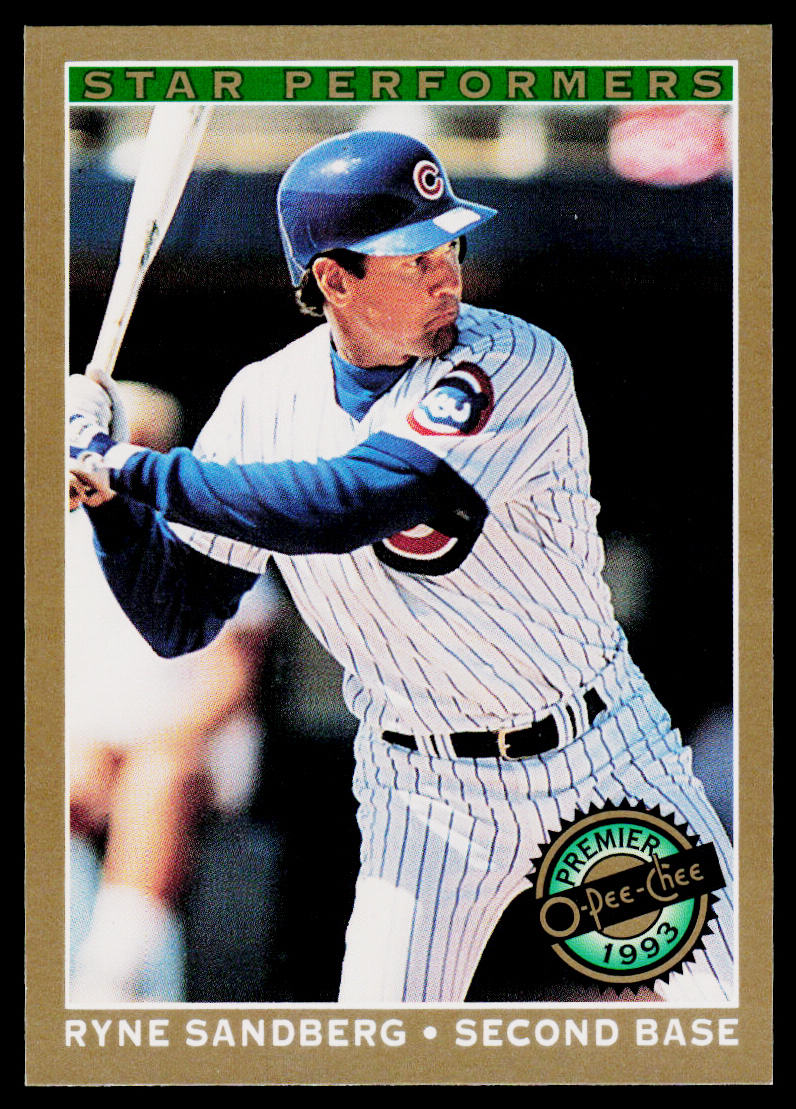 Ryne Sandberg 1993 O-Pee-Chee Premier Star Performers #4 Chicago Cubs