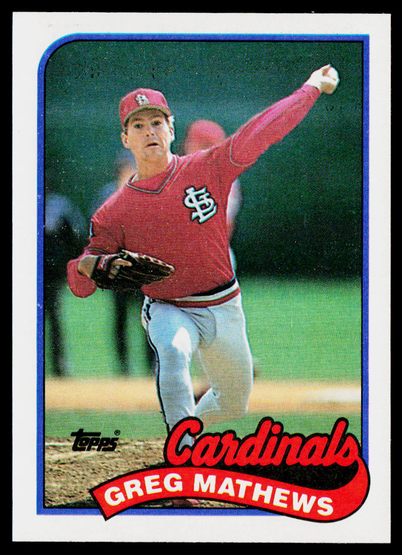 Greg Mathews 1989 Topps #97 St. Louis Cardinals