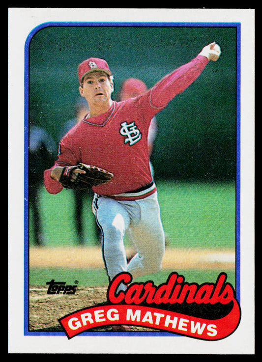 Greg Mathews 1989 Topps #97 St. Louis Cardinals