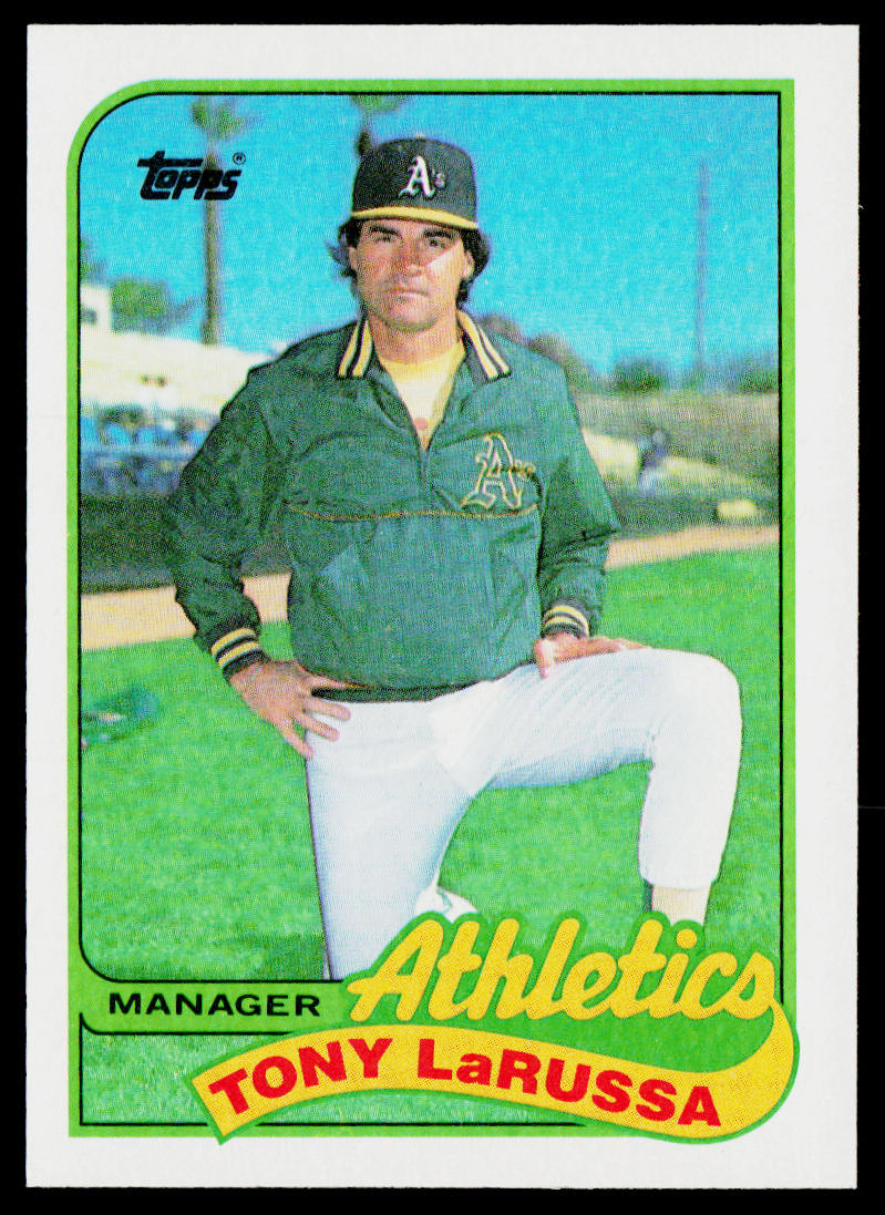 Tony LaRussa 1989 Topps #224 Oakland Athletics
