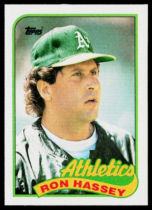 Ron Hassey 1989 Topps #272 Oakland Athletics