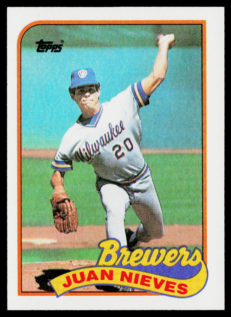 Juan Nieves 1989 Topps #287 Milwaukee Brewers