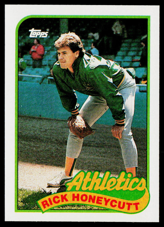 Rick Honeycutt 1989 Topps #328 Oakland Athletics