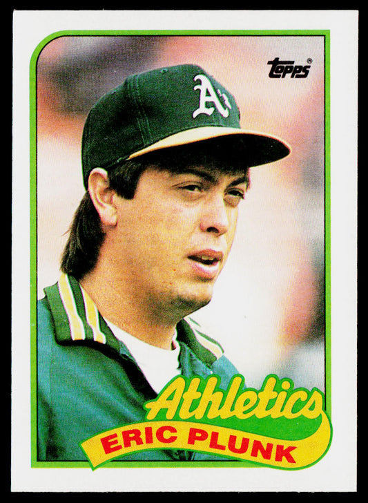 Eric Plunk 1989 Topps #448 Oakland Athletics