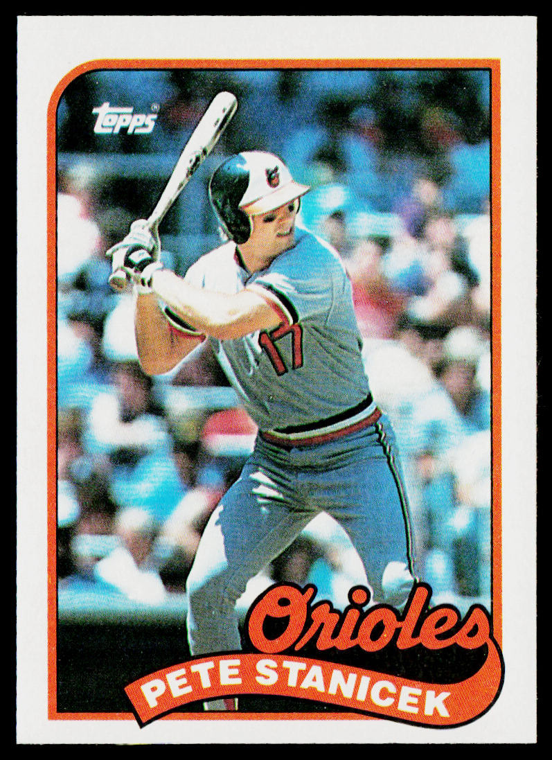 Pete Stanicek 1989 Topps #497 Baltimore Orioles