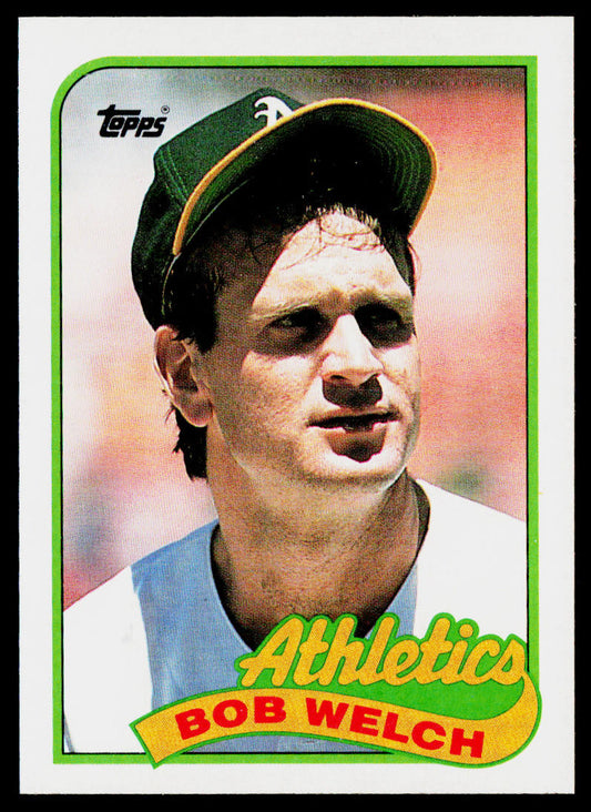Bob Welch 1989 Topps #605b Oakland Athletics