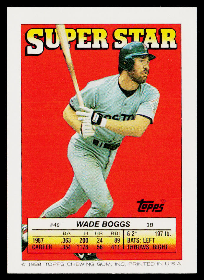 McDowell / Key / Boggs 1988 Topps Stickers #100 / 190d