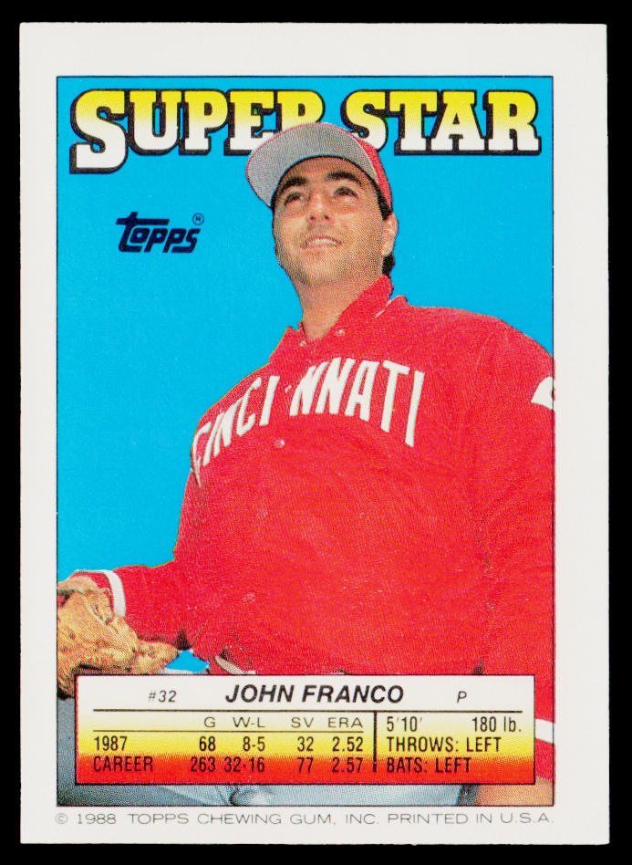 John Franco 1988 Topps Stickers #103 / 275c