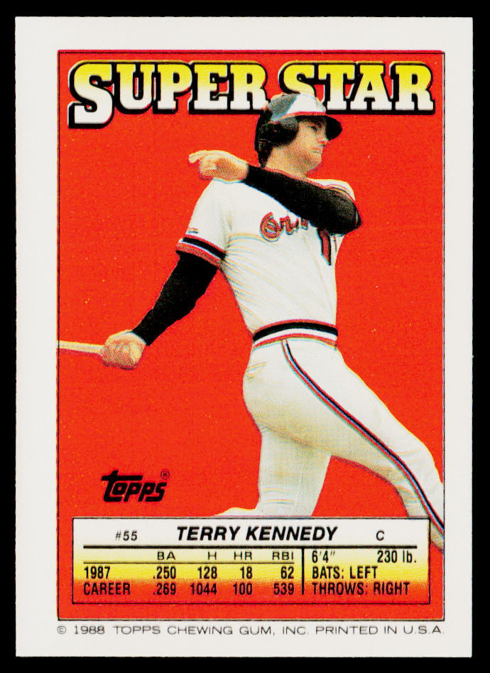 Terry Kennedy 1988 Topps Stickers #111 / 168d