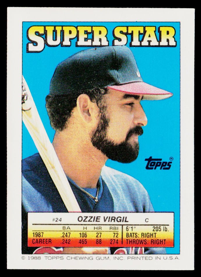 Ozzie Virgil 1988 Topps Stickers #119 / 238b
