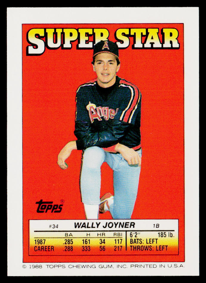 Wally Joyner 1988 Topps Stickers #139 / 239b