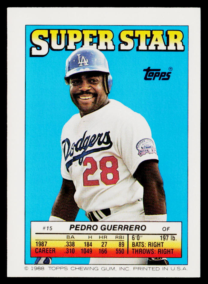 Pedro Guerrero 1988 Topps Stickers #97 / 192c