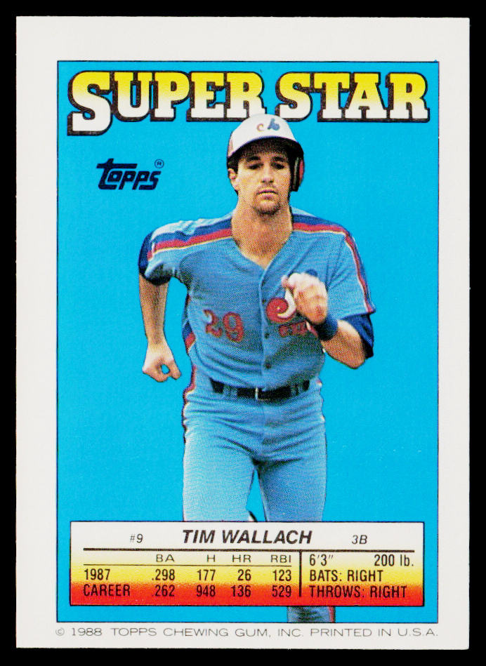 Tim Wallach 1988 Topps Stickers #47 / 269b