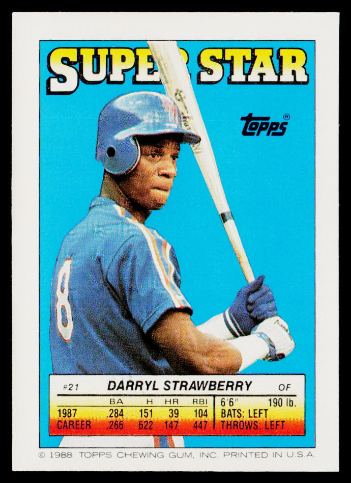Darryl Strawberry 1988 Topps Stickers #92 / 246c