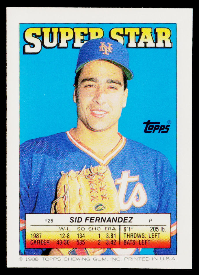 Sid Fernandez 1988 Topps Stickers #64 / 313c