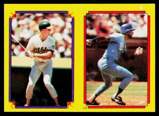 Mark McGwire / Willie Wilson HL 1988 Topps Stickers #1 / 263